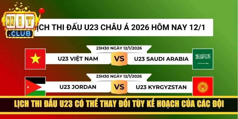 Lịch thi đấu U23 có thể thay đổi tùy kế hoạch của các đội