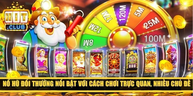 Nổ hũ đổi thưởng nổi bật với cách chơi trực quan, nhiều chủ đề
